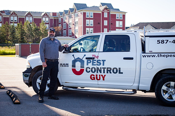 The Pest Control Guy Truck. Airdrie Exterminator and Pest Control expert.