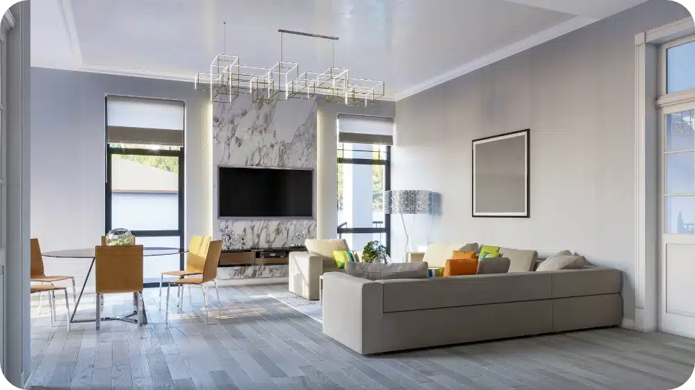 Apartment Interior Rounded Corners